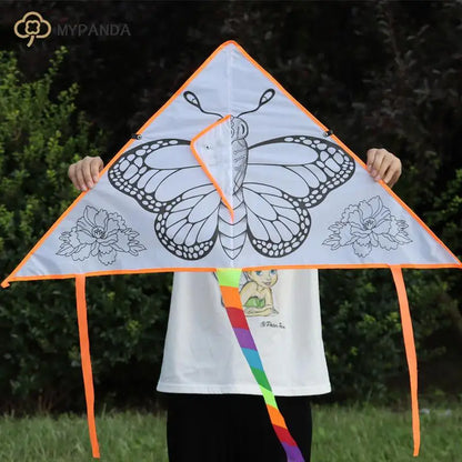 Blank DIY Kite for Children – Educational Painting Kite, Flying Outdoor Toy for Grassland Activities