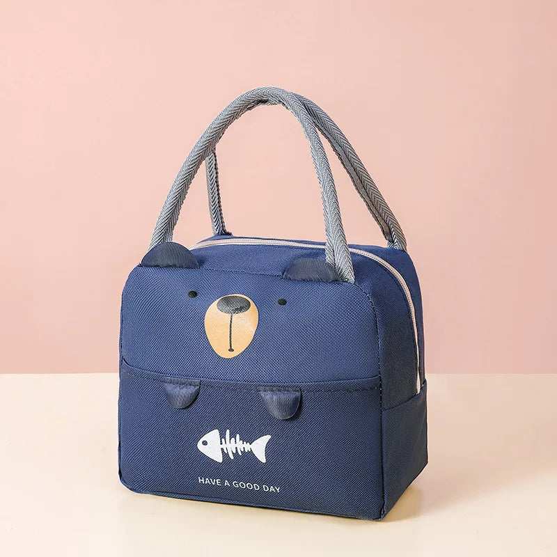 Portable Insulated Thermal Picnic Food Lunch Bag – Cartoon Tote Cooler Bag for Women, Girls, Kids, and Children, Fresh Food Pouch Gift - Kidzy Market