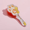 1 Piece Transparent Cartoon Kids Hair Brush – Glitter Cat Paw Massage Cushion Comb for Girls, Children's Hair Care Tool
