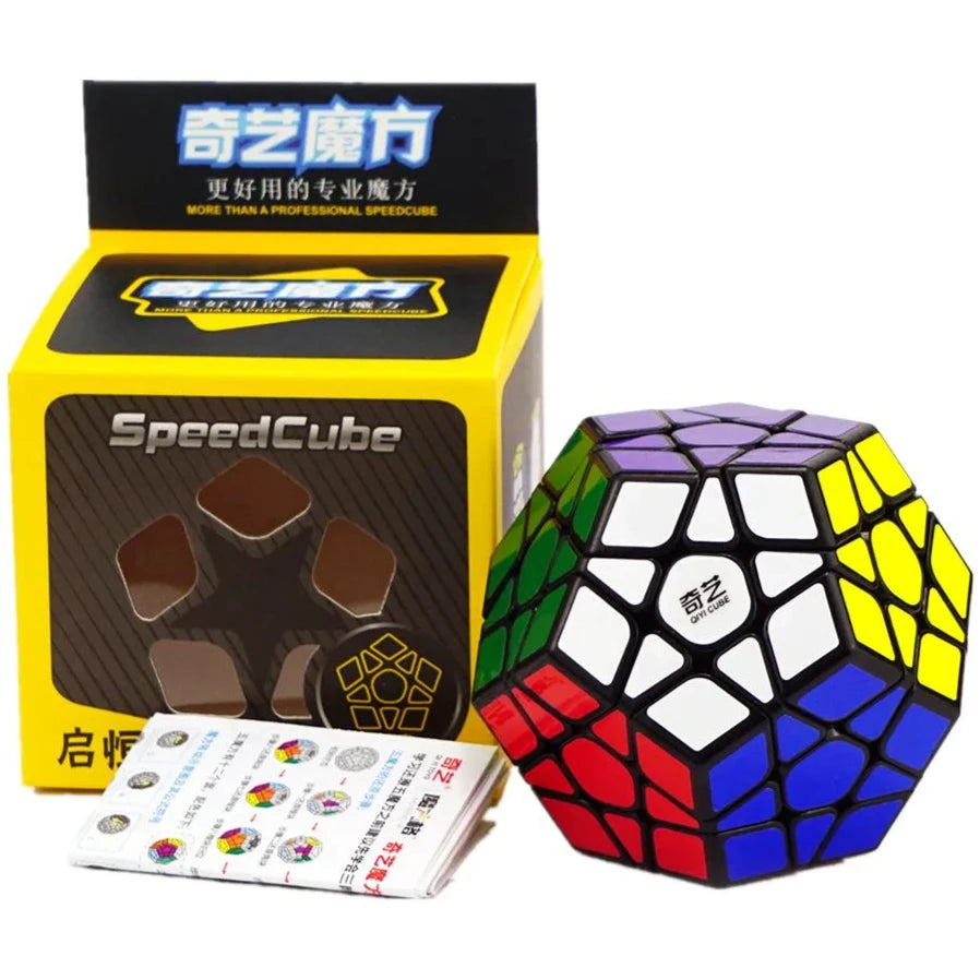 QIYI Speed Magic Cube 3x3x3, 4x4x4, 5x5x5 Puzzle with Black Stickers, Educational Learning Cubo Magico Toy for Kids