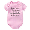 Baby Bodysuit - Hand Picked for Earth by My Great Grandpa in Heaven Printed Newborn Romper - Cotton Body Baby Girl & Boy Clothes