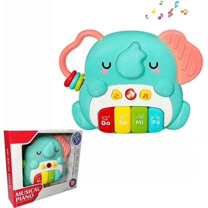 Kids Cartoon Piano Keyboard Game with Animal Sounds and Flashing Lights - Musical Instrument Educational Toy for Babies and Toddlers