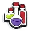 PVC Mini Reagent Bottle Charms — 1 in (2.5–3 cm) Plastic Shoe & Bag Decorations for DIY Crafts