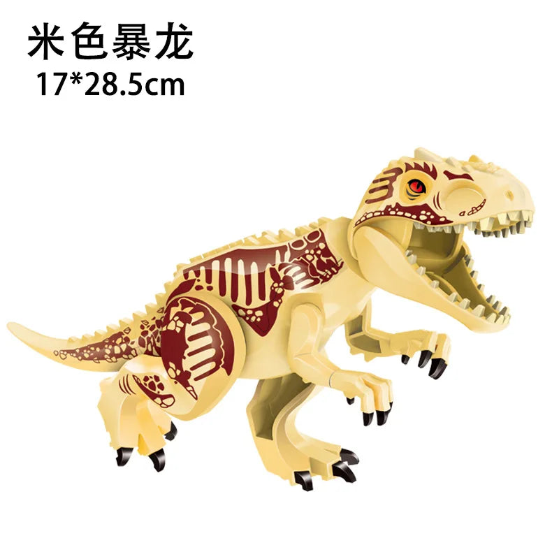 Jurassic World 3 Brutal Raptor Building Blocks – Tyrannosaurus, Indominus, and I-Rex Dinosaur Toy for Kids