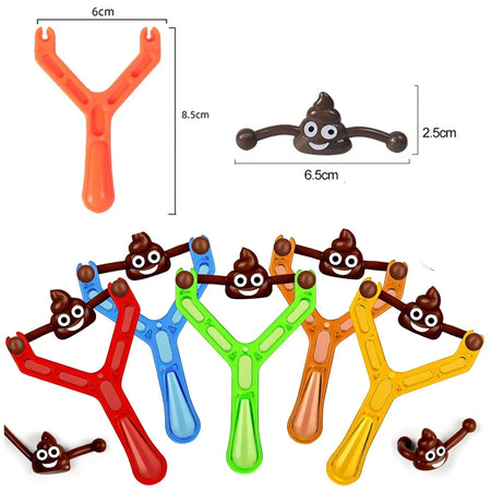 6/12/24/36-Pack Sticky Shooting Fake Poop Slingshot Toys – Colorful Party Favors & Piñata Fillers
