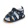 Meckior Baby Boys’ Sandals – Grey Toddler Flats, Non-Slip Rubber Sole, Crib First Walker Summer Beach Shoes