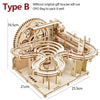 3D Wooden Marble Run Puzzle Kit – DIY Mechanical Model Building Set, STEM Educational Toy for Kids & Adults