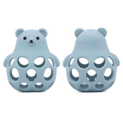 Baby Silicone Hollow Teether - BPA-Free, 0-12 Months, Cartoon Cute Chick Rattle, Infant Toys, Baby Accessories Gift