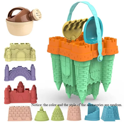 Beach Castle Bucket Sand Play Set With Scoop — Summer Sand Toy For Kids