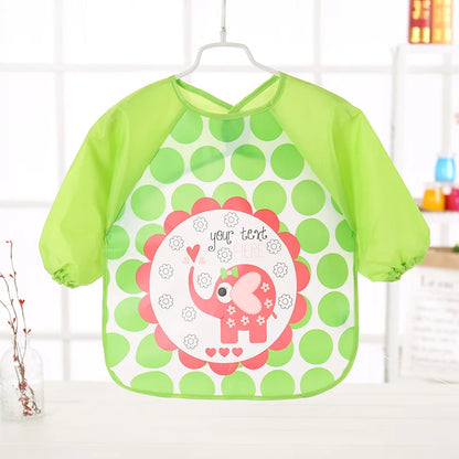 Waterproof EVA Full Sleeve Baby Bibs | Long Sleeve Children Feeding Smock Apron | Kids Eating Breastplate & Infant Scarf Clothing - Kidzy Market