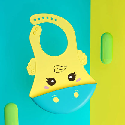 Waterproof Silicone Baby Bib – Soft & Adjustable Feeding Apron for Newborns - Kidzy Market