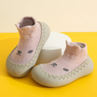 Cute Kids Boy Girl Shoes Soft Rubber Sole Child Floor Sneakers Baby Booties Toddler First Walker