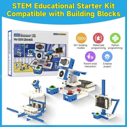 Yahboom 21-in-1 Microbit V2 Robotics Kit, DIY Electronic Sensor Kit, Programmable Toy for Kids, Supports MakeCode & Python Programming