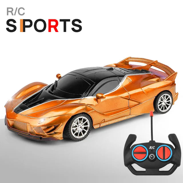 1/18 RC Car with LED Lights and 2.4G Remote Control High-Speed Drift