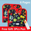 Children’s Magic Blackboard – Educational Drawing Toy with 6-Sided Erasable Boards, Water Wipe Surface, and 3 Chalk Pens Coloring Book for Kids