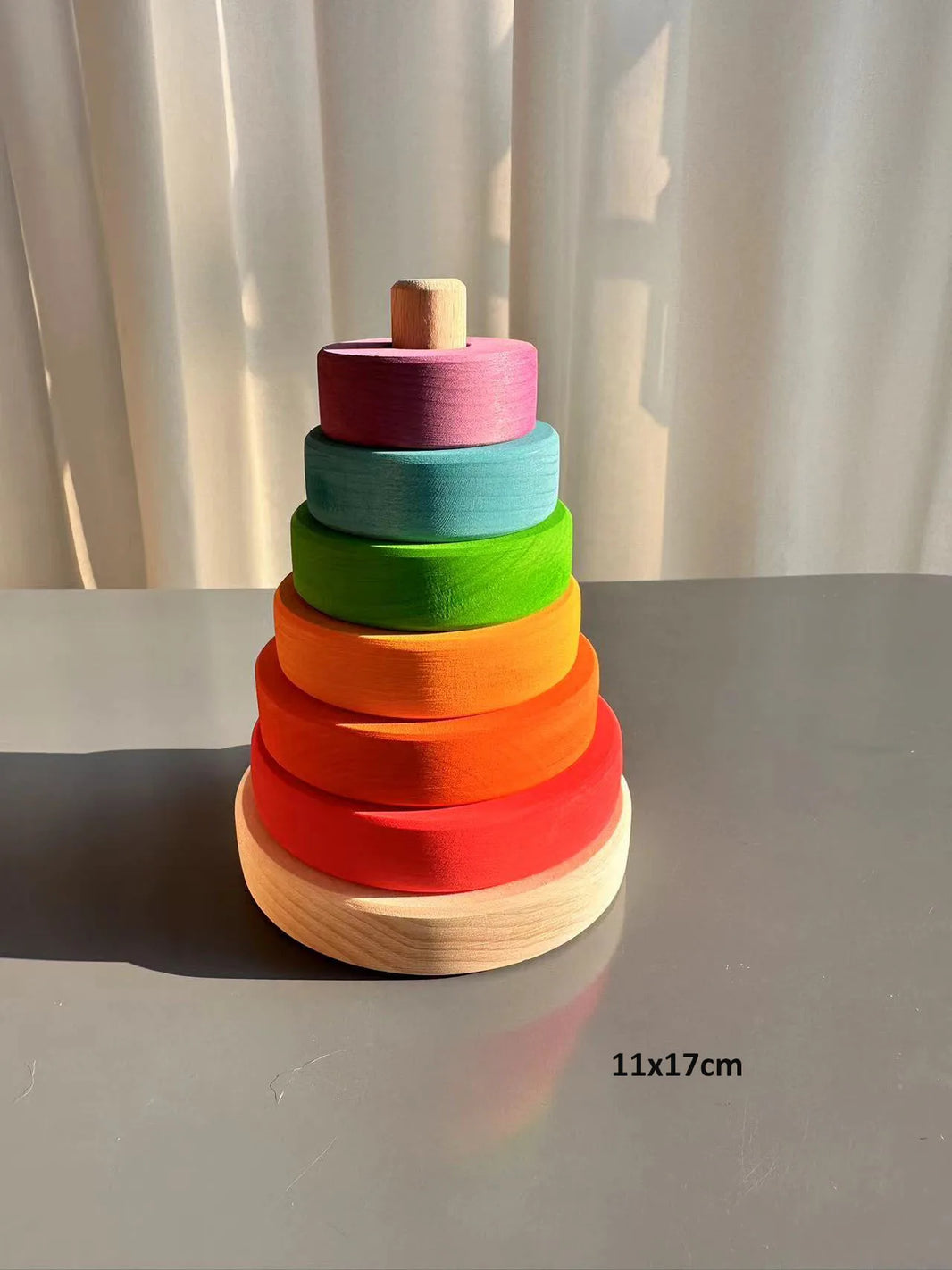 Kids Wooden Pastel Nordic Building Blocks – Stacking Crochet House, Animals, Rainbow, and Forest Tree Toys