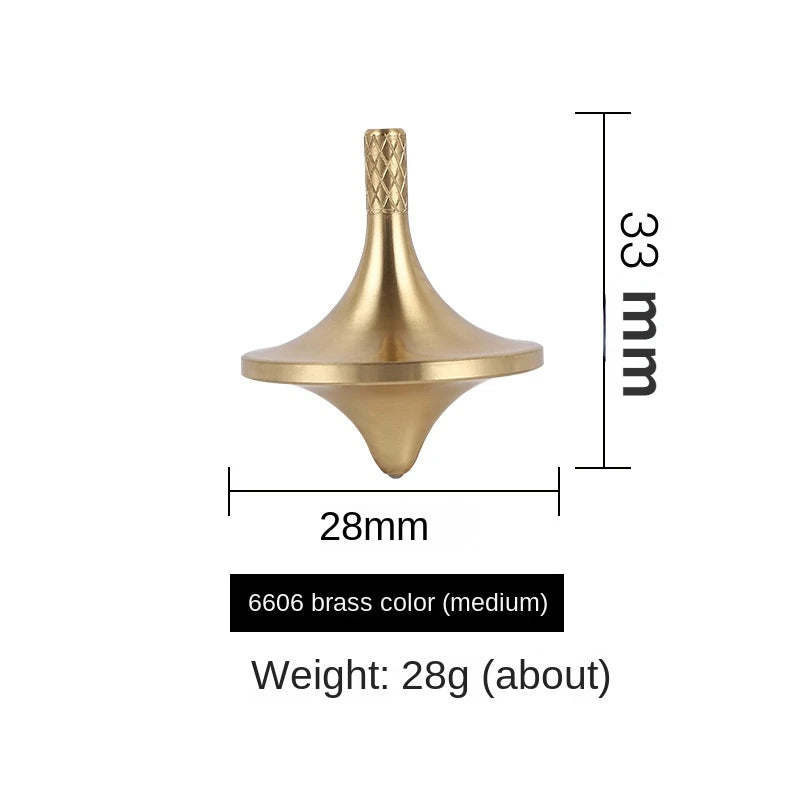 Metal Brass Gyroscope Spinning Top Fidget Toy (Mini Desktop Spinner, 1.5 in)