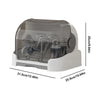 Baby Bottle Drying Rack with Removable Drip Tray and Dustproof Lid, Portable Bottle Storage Box