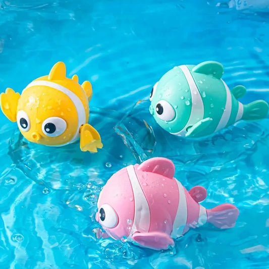 Cute Clown Fish Bath Toy – Floating Wind-Up Swimming Toy for Toddlers