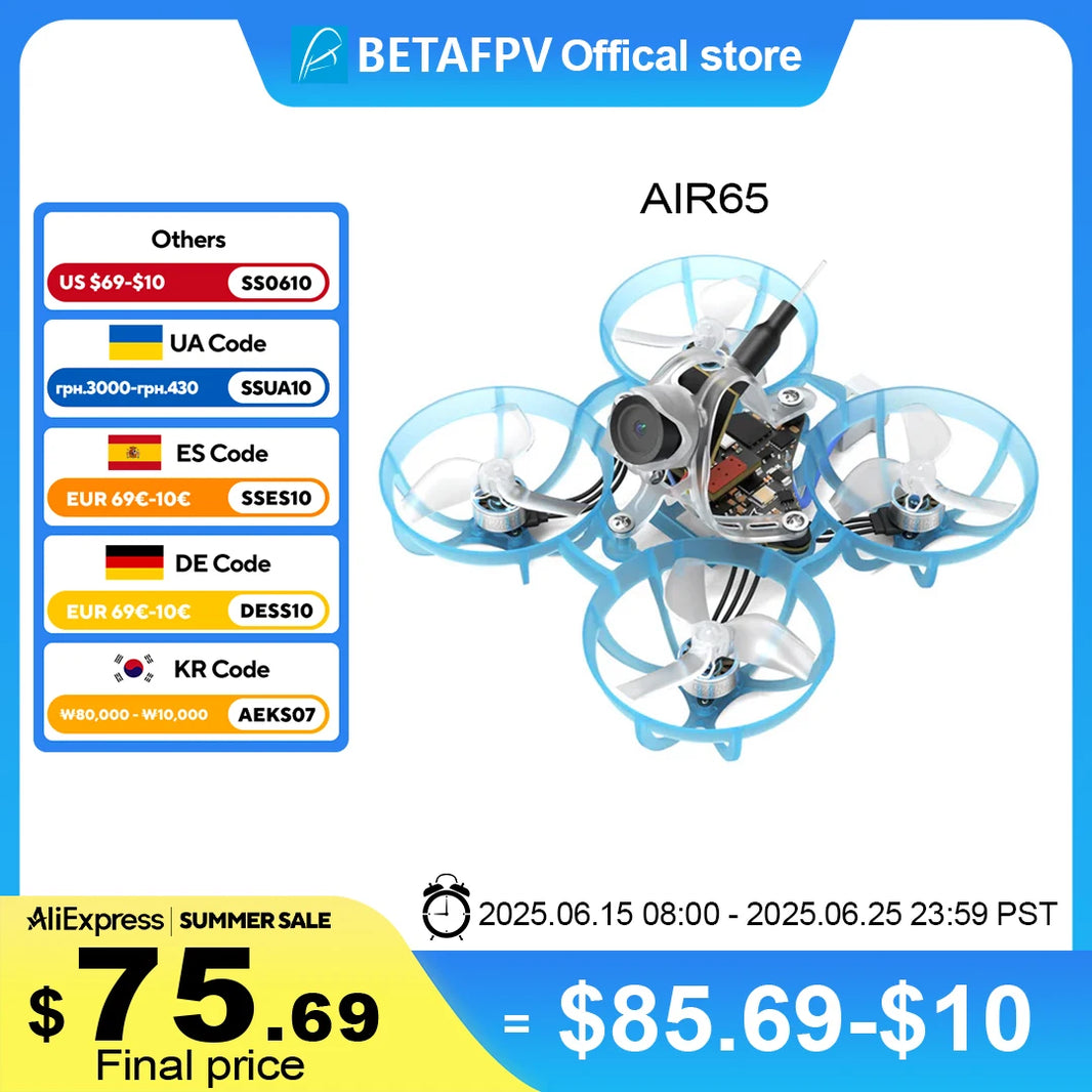 BETAFPV Air65 Brushless Whoop Quadcopter RC Racing Drone