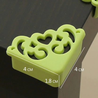 4Pcs Hollow Out Flower Pattern Baby Safety Corner Protectors – Soft Table Edge Guards for Kids
