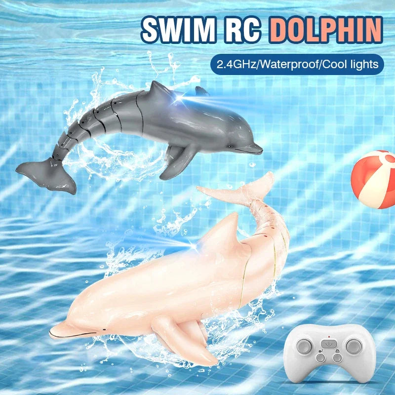 RC Shark and Whale Toy – Electric Remote Control Dolphin Submarine for Pool and Bath
