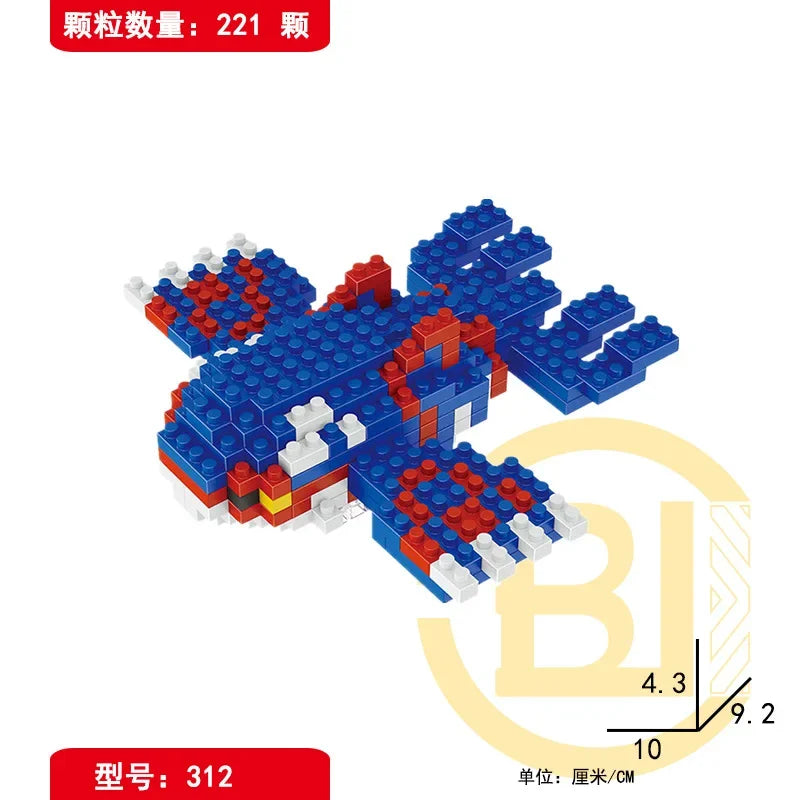 DIY Pokemon Mini Building Blocks – Pikachu, Charizard, Eevee, Mewtwo Anime Model Toys