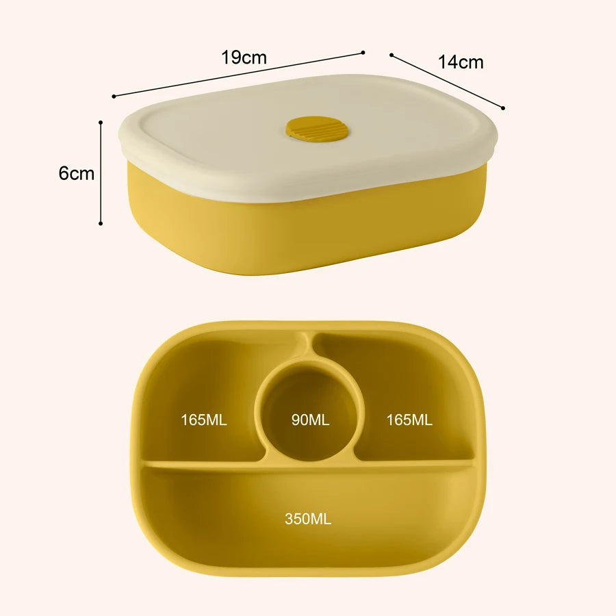 New Silicone Lunch Box for Babies & Kids - Portable BPA-Free Bento Box for Baby Food Storage