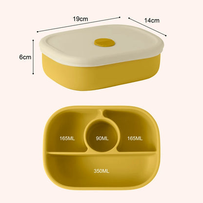 New Silicone Lunch Box for Babies & Kids - Portable BPA-Free Bento Box for Baby Food Storage