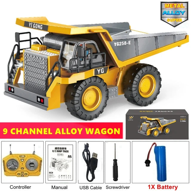 4WD Remote Control Excavator RC Dump Truck Crawler Bulldozer Construction Toy