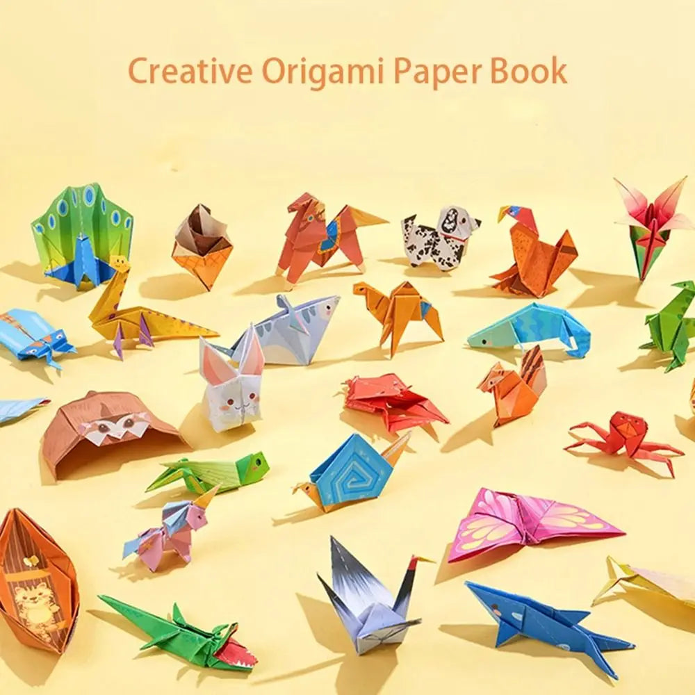 Children’s Handmade Folding Toy – Animal Pattern DIY Craft Paper Book for Parent-Child Interaction and 3D Origami Puzzle