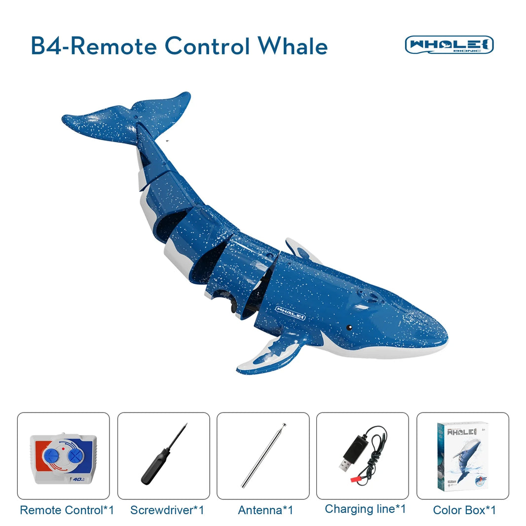 RC Shark and Whale Toy – Electric Remote Control Dolphin Submarine for Pool and Bath