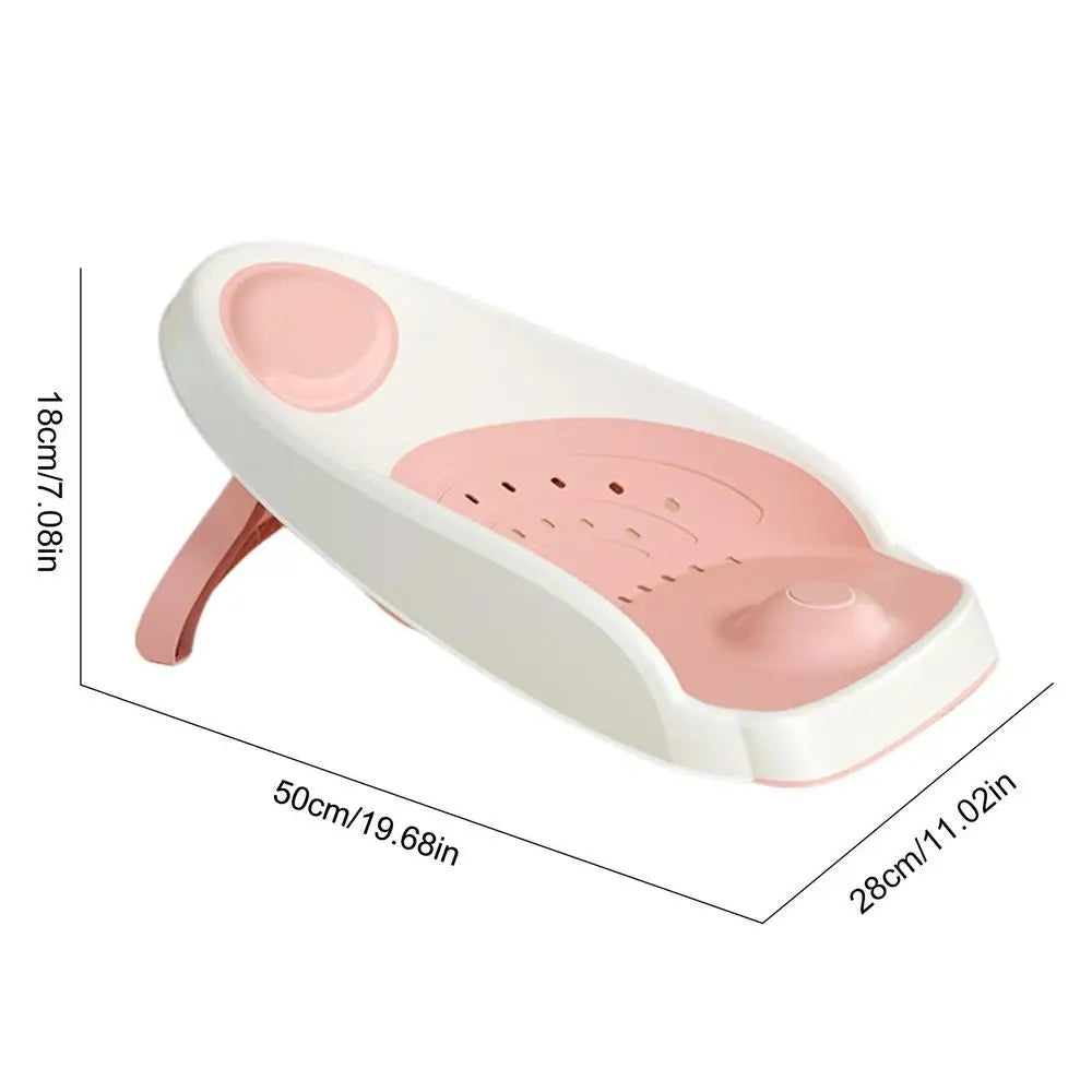 Ergonomic Baby Bath Support Seat – Non-Slip Shower Chair With Drain Holes & Temperature Sensing