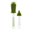 360-Degree Rotation Baby Bottle Cleaner Set - Silicone Multi-functional Nipple Brush with Anti-Slip Handle, Portable Design