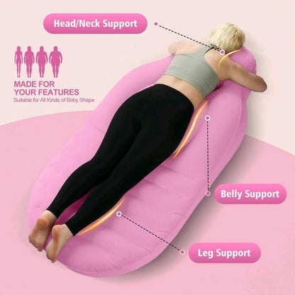 Pregnancy Maternity Body Bed PVC Thickened Resting Cushion Mattress Pillow Sleeping Mat