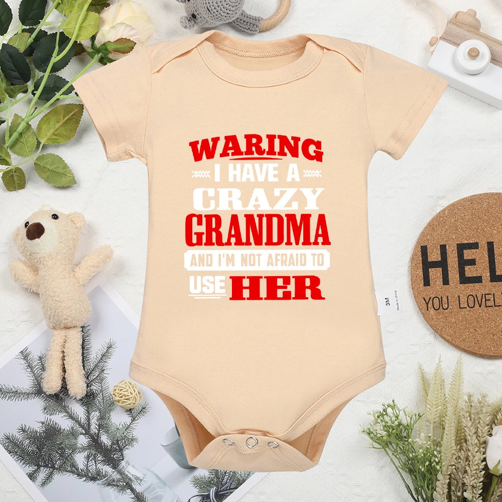 Summer Toddler Bodysuit – Funny Letter Print Baby Boy Outfit, Trendy & Comfy Cotton Infant Onesie