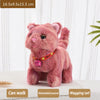 New Walking Kitty Plush Toy, Electric Interactive Meowing Cat with Wagging Tail and Nodding Head, Stuffed Animal Pet Toy Gift for Kids