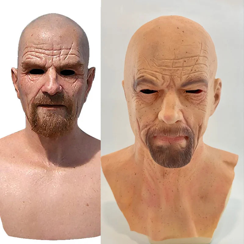 Realistic Full-Head Latex Celebrity Mask for Adult Men – Halloween Costume Accessory