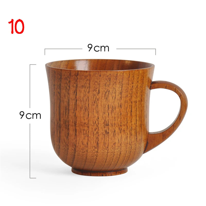 Handmade Spruce Wood Big-Belly Cup — Rustic Wooden Beer, Tea & Coffee Mug (Brown)