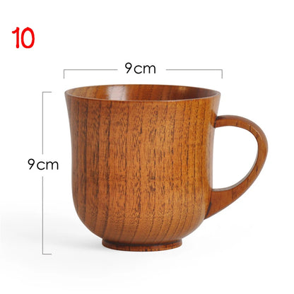 Handmade Spruce Wood Big-Belly Cup — Rustic Wooden Beer, Tea & Coffee Mug (Brown)