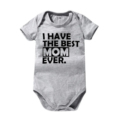 Popular "Mom+Dad=Me" Baby Romper – 100% Cotton Summer Onesie, Newborn Baby Clothes, Unisex Crawling Clothes, Comfortable and Cute