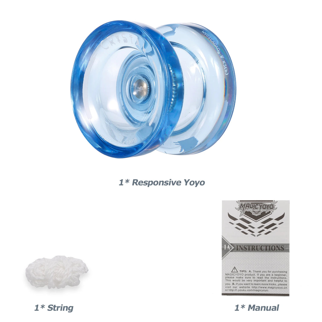 MagicYoYo K2P Responsive Yo-Yo for Kids - Beginner Yo-Yo with Narrow Bearing - Steel Axle ABS Body - Looping Play