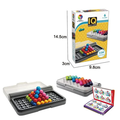 120 Challenges IQ 3D Puzzle Game (Classic Pyramid Plate, Montessori Toy, 6 in)