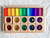 Wooden Montessori See-Through Blocks – Mixed Acrylic Gems Toy for Kids, Open Play Educational Toy