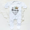 The Princess Has Arrived Print Baby Babygrow Sleepsuit – Newborn Coming Home Vest Bodysuit, Hospital Clothes, Infant Shower Gift