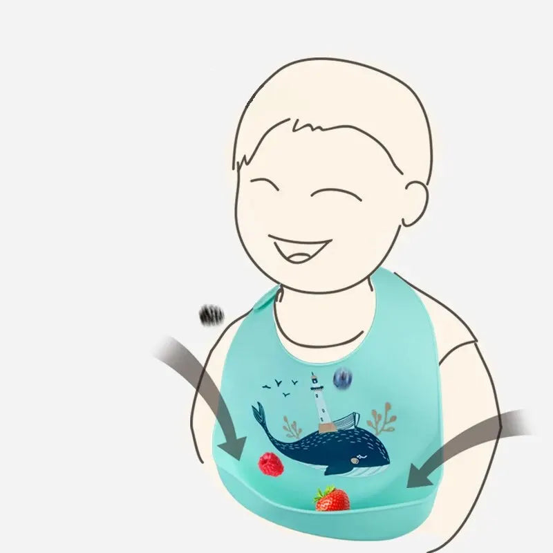 Adjustable Waterproof Baby Bibs – Cartoon Animal Design for Newborns & Infants, Perfect for Saliva & Dribble Protection - Kidzy Market