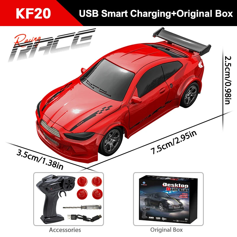 1/64 2.4G High-Speed Drift RC Car with 4WD Four-Wheel Drive Mini GTR