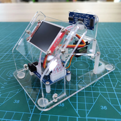 Acrylic Mini Radar Robot with TFT Screen, Ultrasonic Radar for Arduino, ESP8266 Programmable DIY Kit