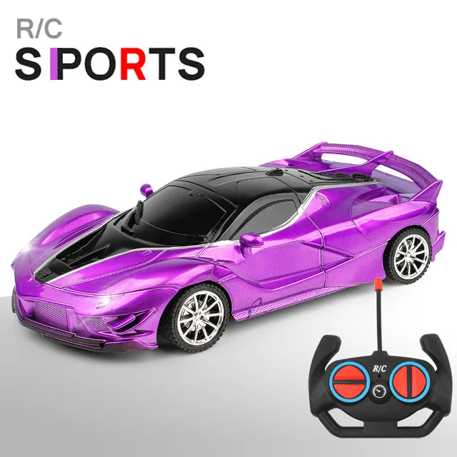 1/18 RC Car with LED Lights and 2.4G Remote Control High-Speed Drift