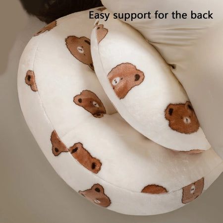 Soft Maternity Pillow – Pregnancy Pillow Support for Back and Belly of Pregnant Women, Printed Bear Pattern Sleeping Pillow